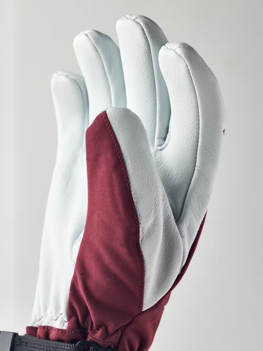 Hestra Army Leather Heli Ski 5-finger Bordeaux