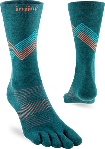 Injinji Run Lightweight Crew Lagoon Träningsstrumpor L (44.5-47)