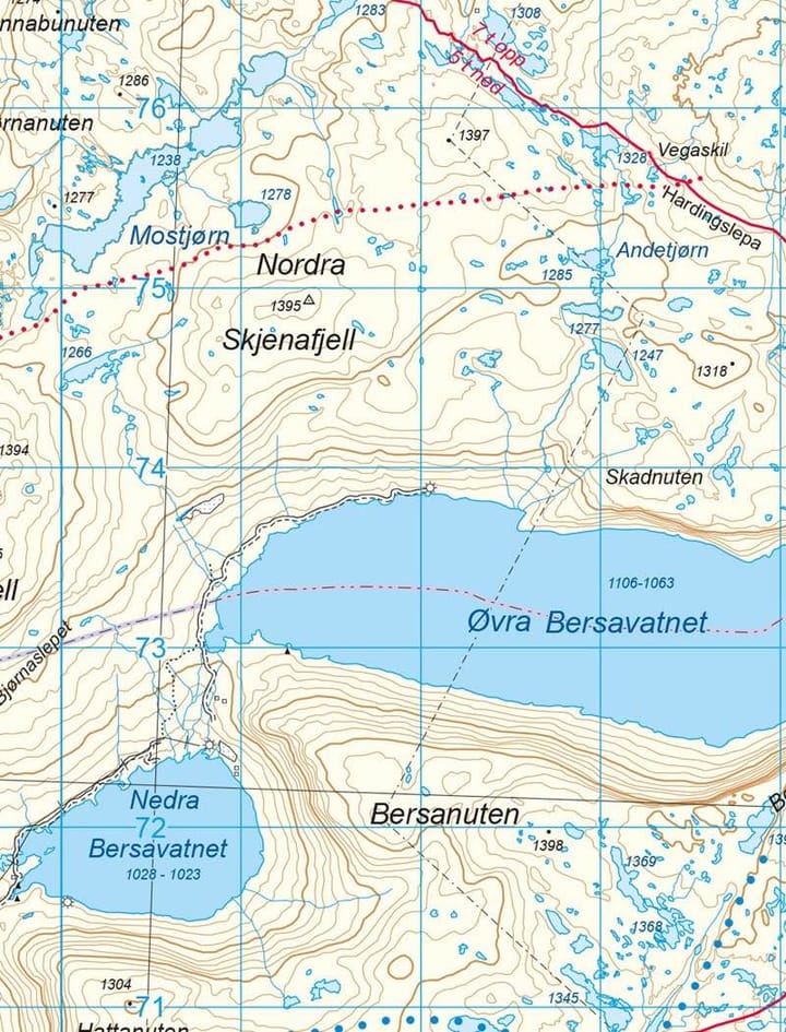 Nordeca Trolltunga, Odda - Ullensvang 1:50 000 Turkart Ugland IT