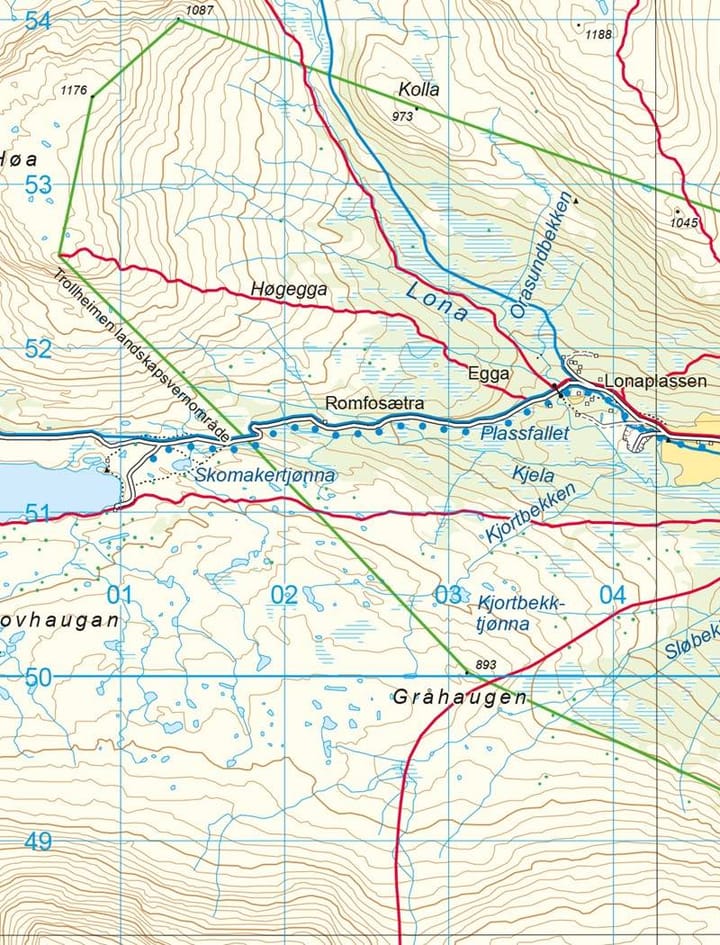 Nordeca Trollheimen Sør 1:50 000 Turkart Ugland IT