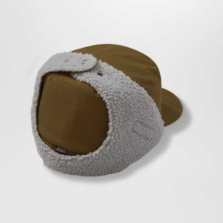 Men's Whitefish Hat Saddle/Light Grey Outdoor Research Men's Whitefish Hat Saddle/Light Grey Outdoor Research