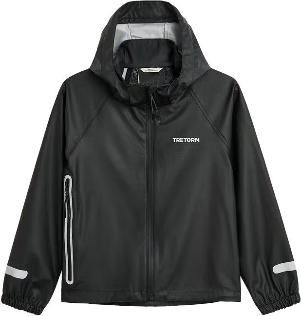 Tretorn Kids' Packable Rainbreaker Set Black