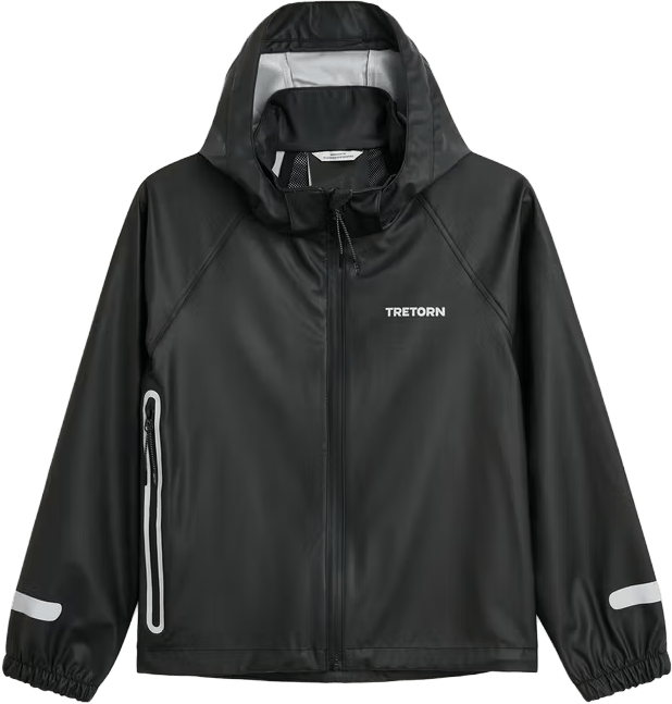 Tretorn Kids' Packable Rainbreaker Set Black