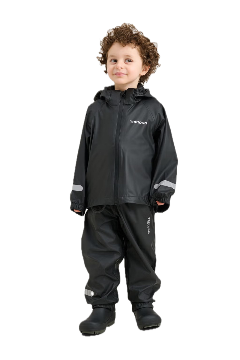 Tretorn Kids' Packable Rainset Black