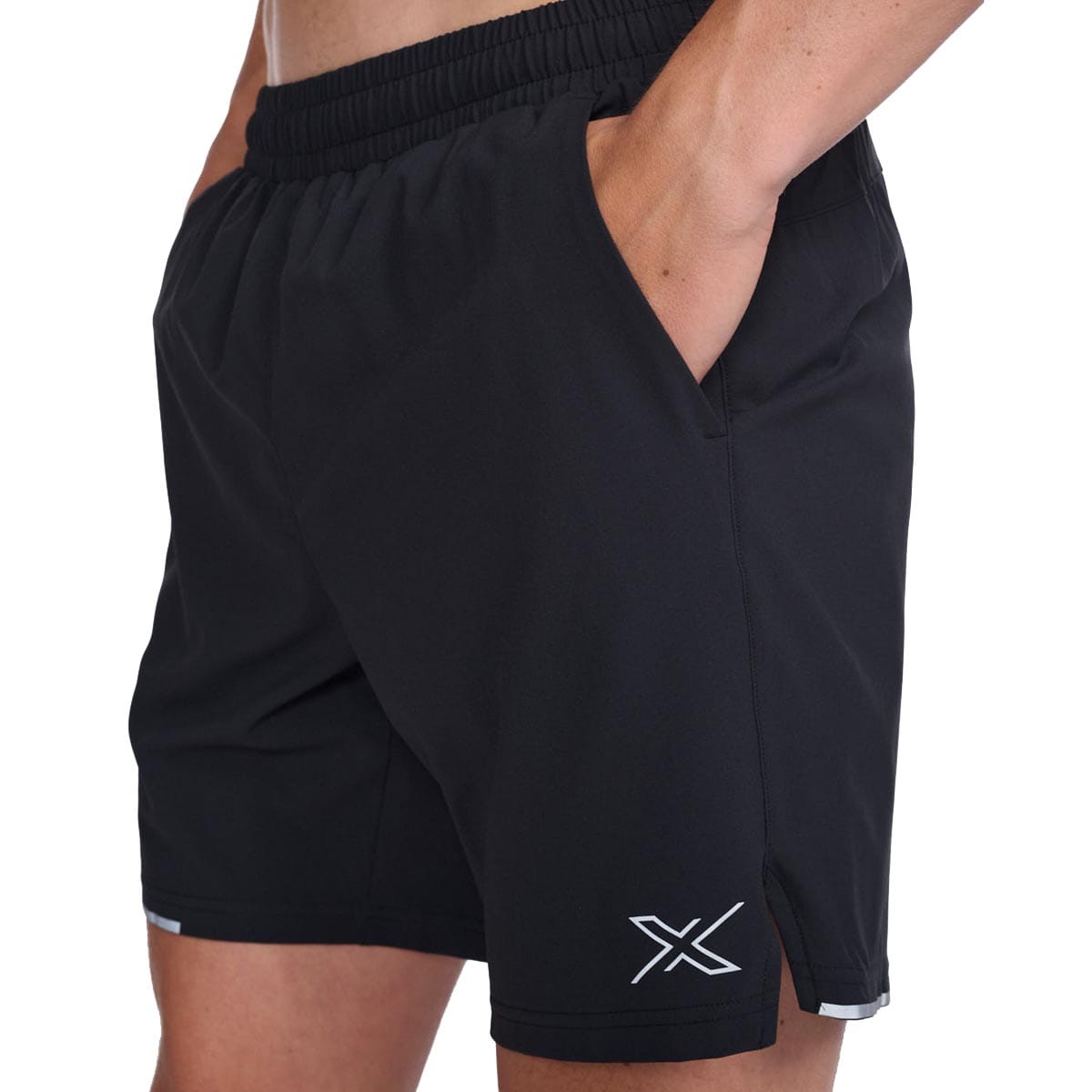 2XU M's Aero 7 Inch Shorts Black/Silver Reflective