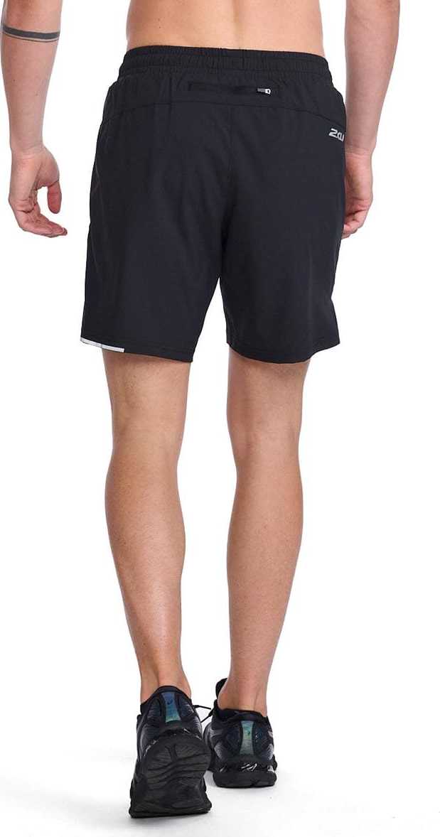 2XU Men's Aero 7 Inch Shorts Black/Silver Reflective 2XU