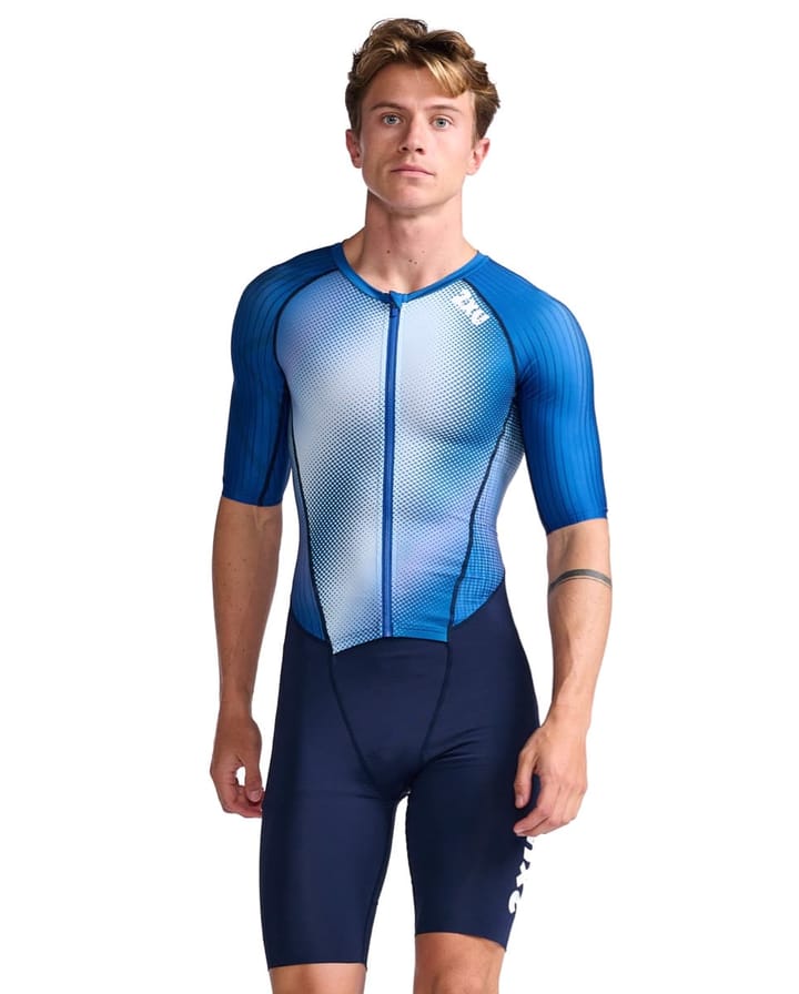 2XU M Aero Sleeved Trisuit Midnight/White 2XU 2XU M Aero Sleeved Trisuit Midnight/White 2XU