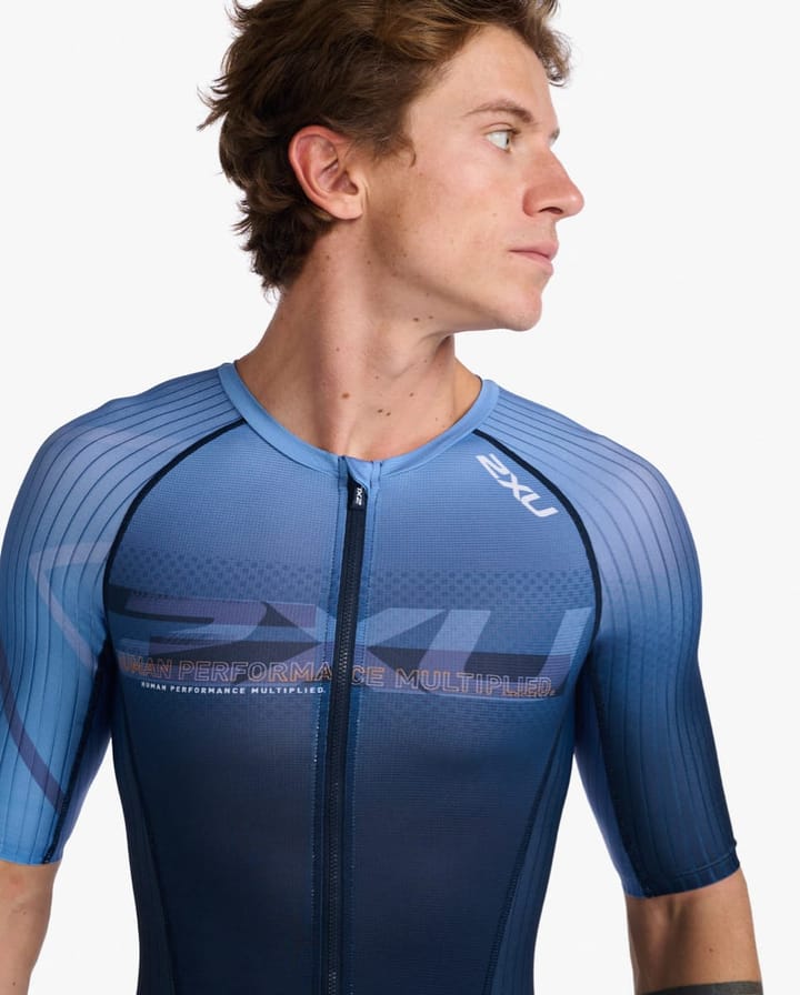 2XU M Aero Sleeved Trisuit Midnight/White 2XU 2XU M Aero Sleeved Trisuit Midnight/White 2XU