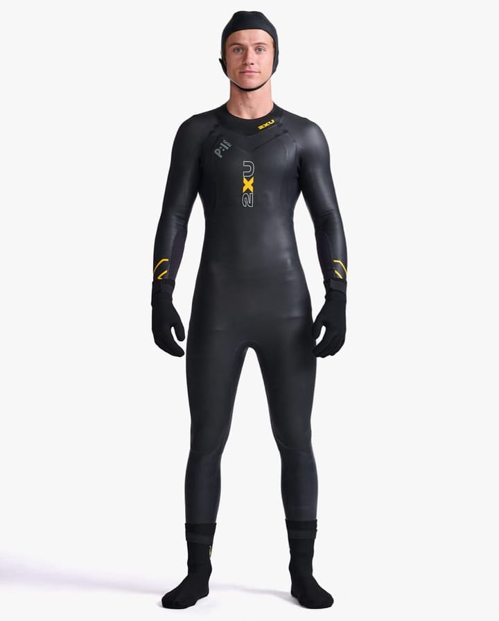 2XU Propel Neoprene Swim Cap BLACK/AMBITION 2XU