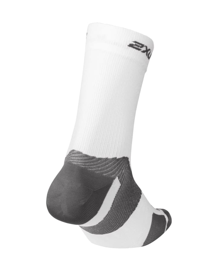 2XU Vectr Ultralight Crew Socks WHITE/GREY 2XU