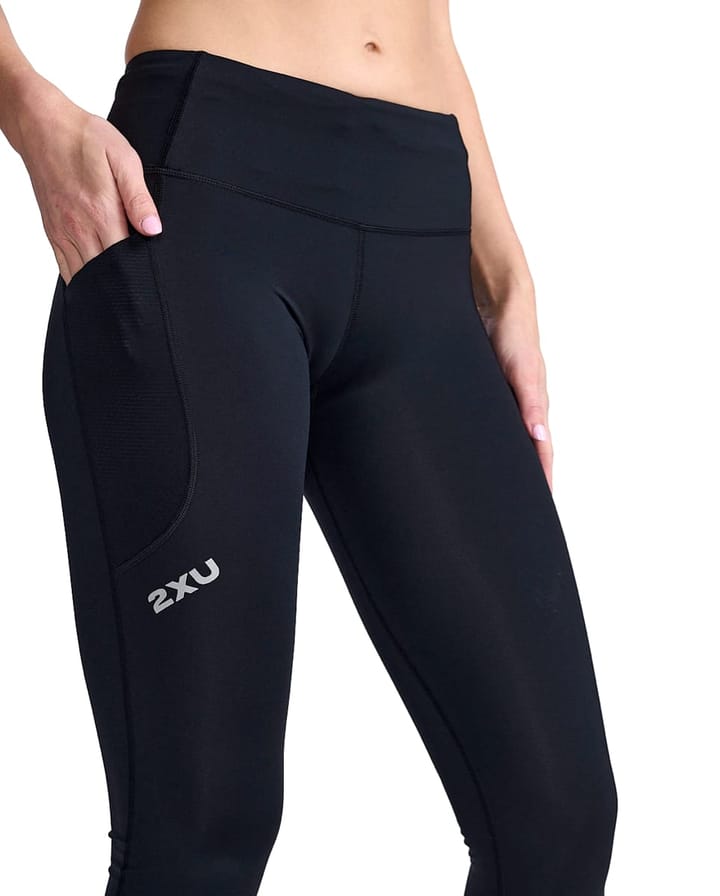 2XU Aero Mid-Rise Comp 3/4 Tights Black/Silver Reflective 2XU