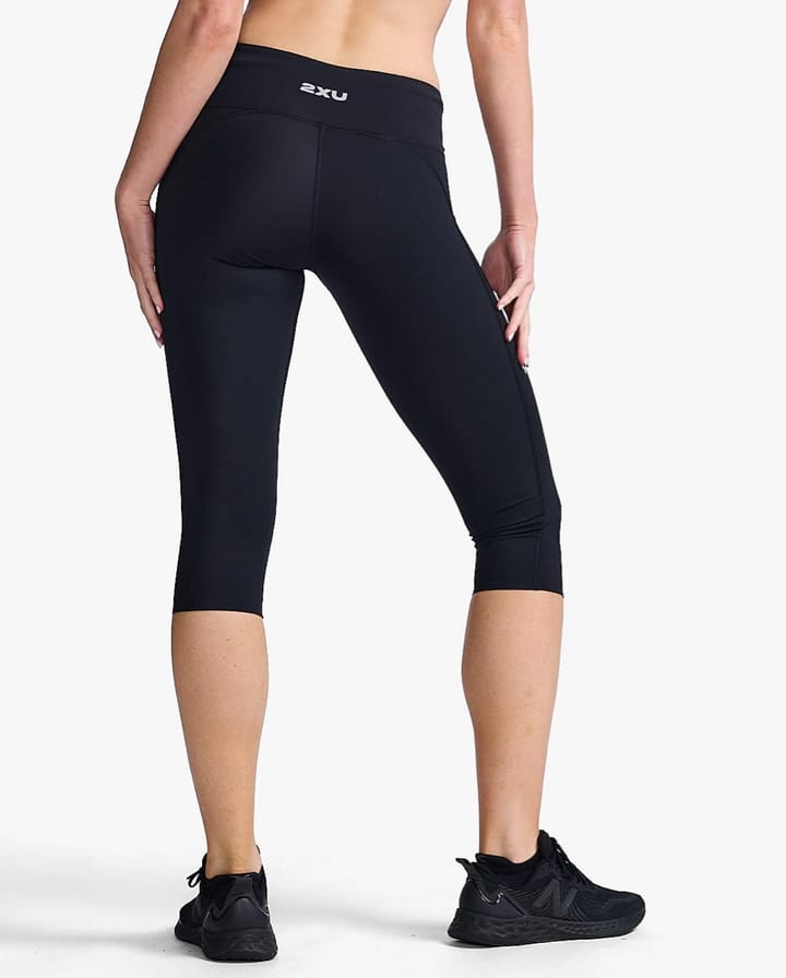 2XU Aero Mid-Rise Comp 3/4 Tights Black/Silver Reflective 2XU