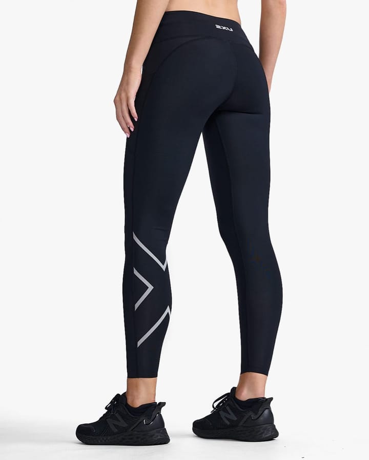 2XU W Aero Mid-Rise Comp Tights Black/Silver Reflective 2XU