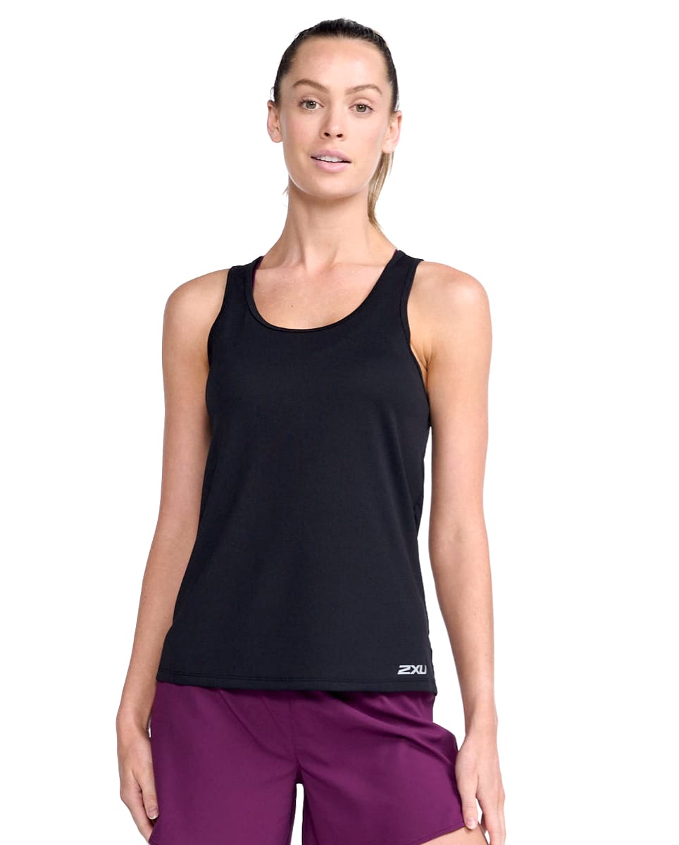 2XU W's Aero Singlet Black/Silver Reflective
