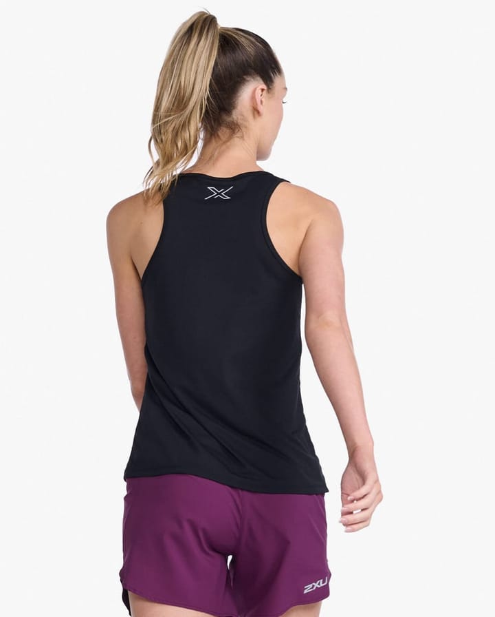 2XU Women's Aero Singlet Black/Silver Reflective 2XU