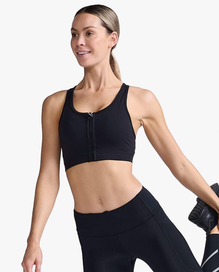 2XU W Motion Zip Bra Black/White 2XU