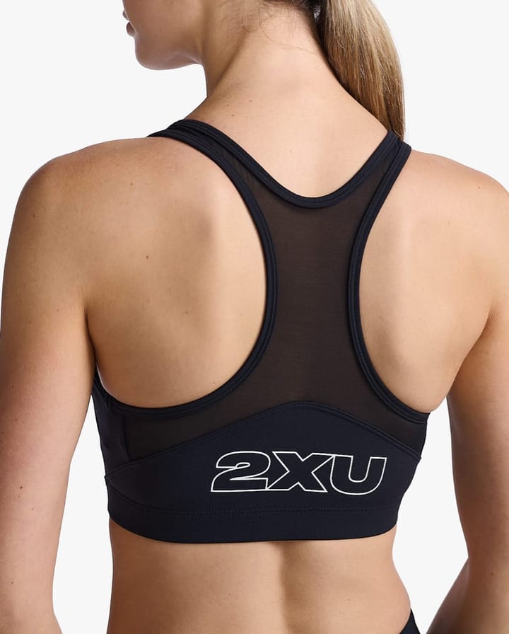 2XU W Motion Zip Bra Black/White 2XU