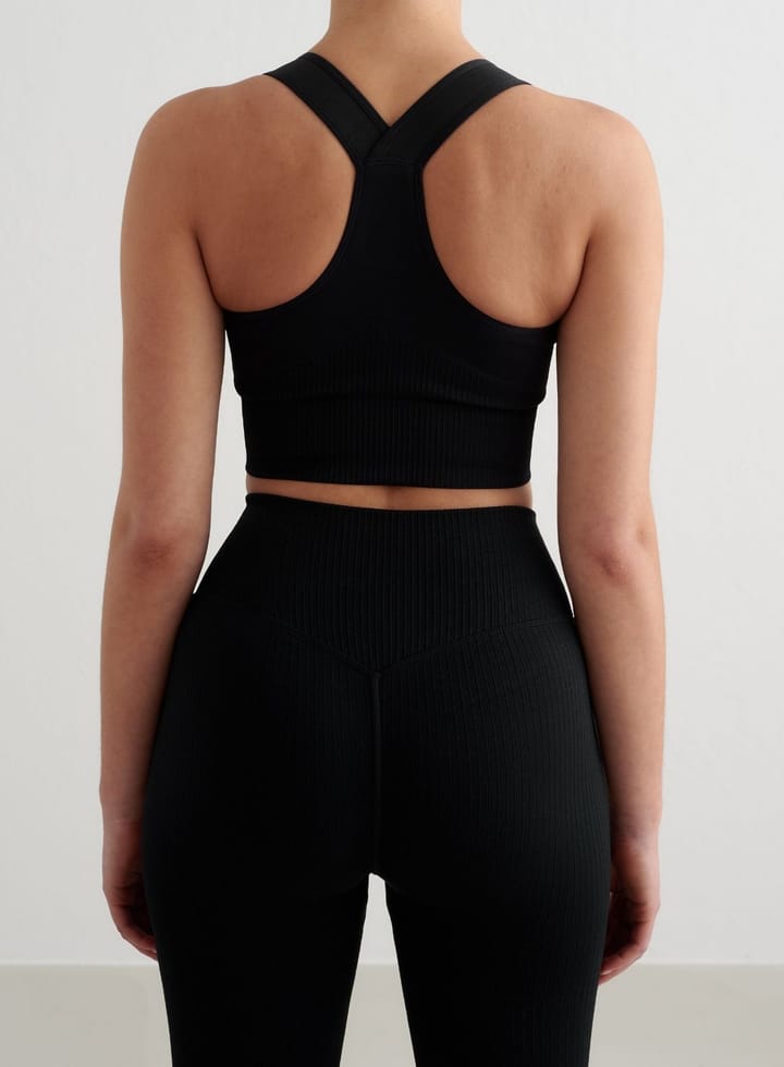 Aim'n Women's High Support Ribbed Bra Black Aim'n