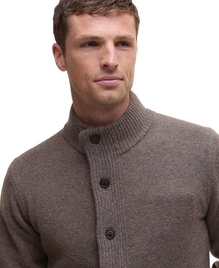 Barbour Men's Elbow-Patch Cardigan Dark Stone Barbour Barbour Men's Elbow-Patch Cardigan Dark Stone Barbour