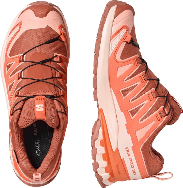 Salomon Women's XA Pro 3d V9 GORE-TEX Pecan Brown / Nectarine / Almond Cream Salomon