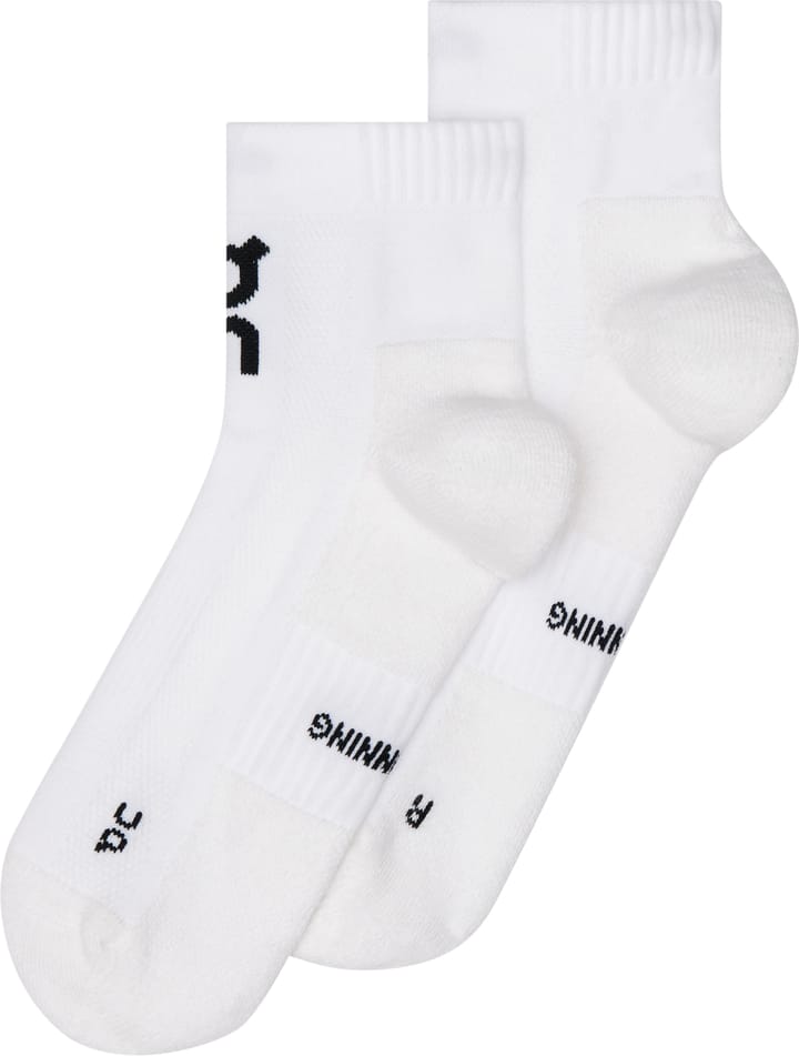 On Core Run Sock Mid 2P White On