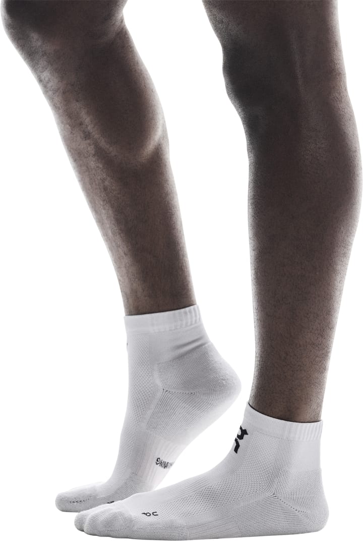 On Core Run Sock Mid 2P White On