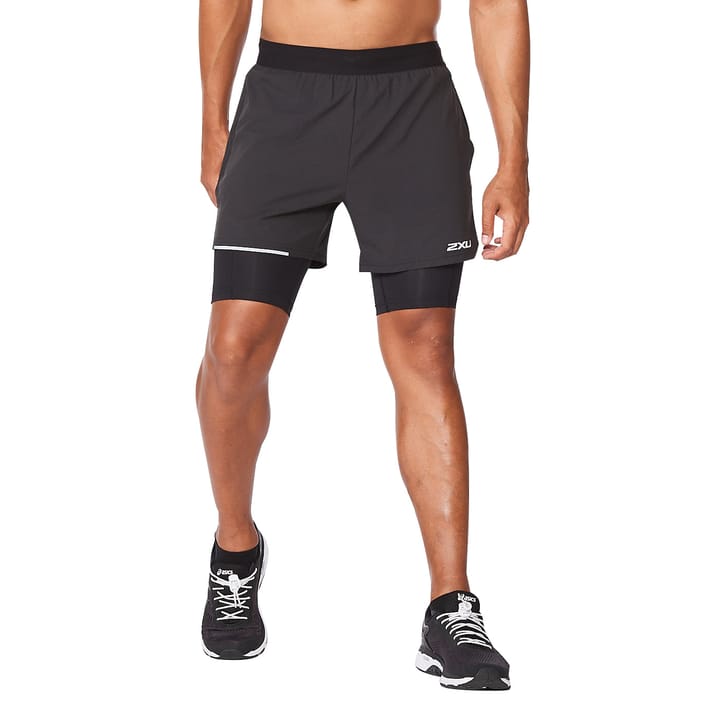 Men's Aero 2-in-1 5" Shorts Black/Silver Reflective 2XU