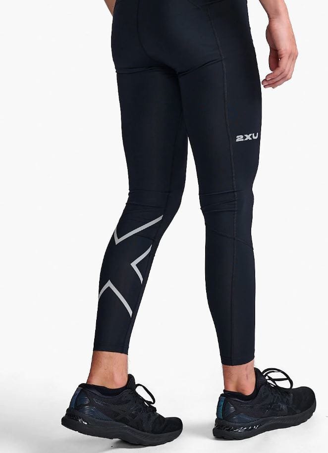 2XU Men's Aero Compression Tights Black/Silver Reflective 2XU