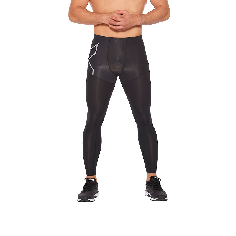 2XU Men's Aero Vent Compression Tights Black/Silver
