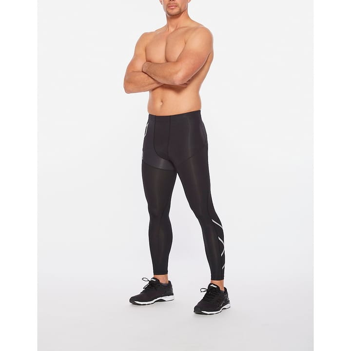 2XU Men's Aero Vent Compression Tights Black/Silver Reflective 2XU