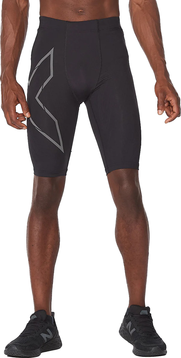 Men's MCS Run Compression Shorts Black/Black Reflective