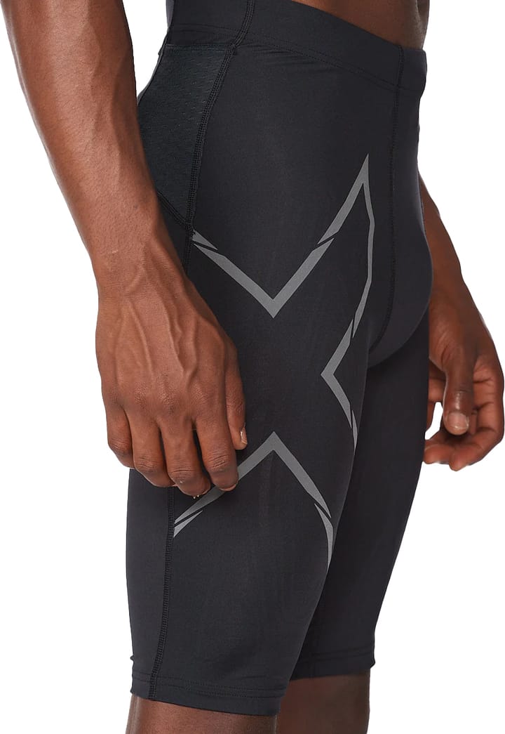 Men's MCS Run Compression Shorts Black/Black Reflective 2XU