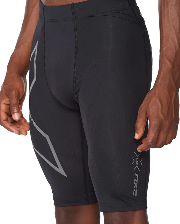 Men's MCS Run Compression Shorts Black/Black Reflective 2XU