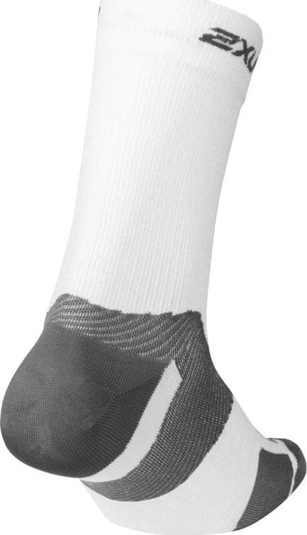2XU Vectr Light Cushion Crew Sock White/Grey 2XU 2XU Vectr Light Cushion Crew Sock White/Grey 2XU