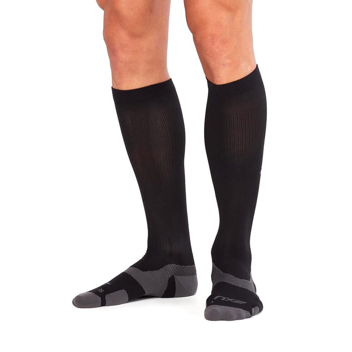 2XU VECTR Light Cushion Full Length Socks Black/Titanium 2XU