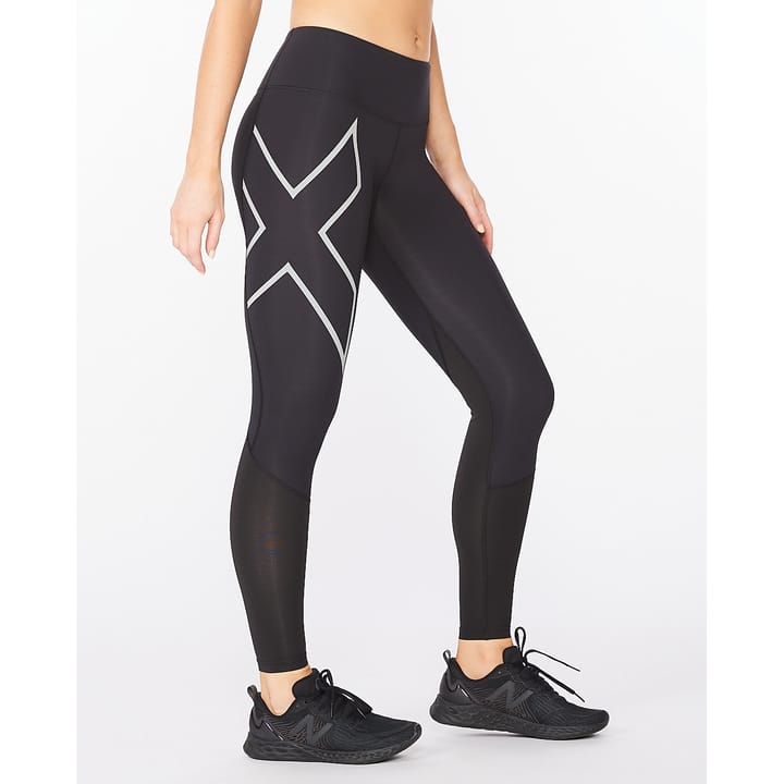 2XU Women's Aero Vent Mid-rise Compression Black/Silver 2XU