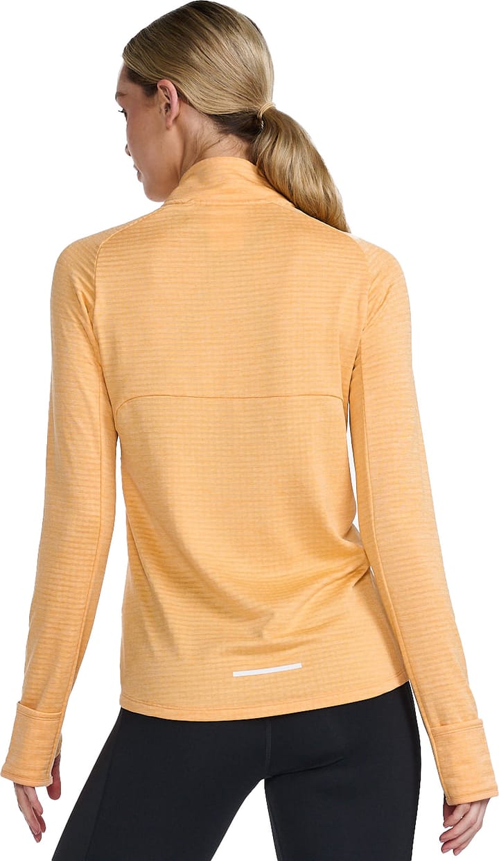 2XU Women's Ignition 1/4 Zip Peach/White Reflective 2XU