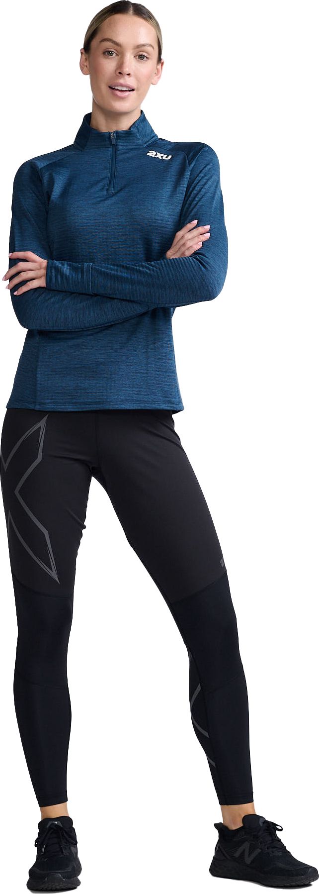 2XU Women's Ignition 1/4 Zip Moonlight/White Reflective 2XU