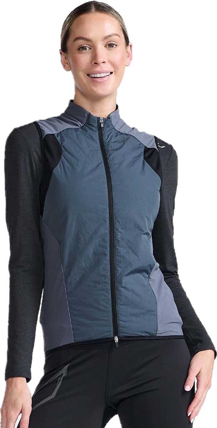2XU Women's Light Speed Hybrid Vest TURBULENCE/BLACK XL, TURBULENCE/BLACK