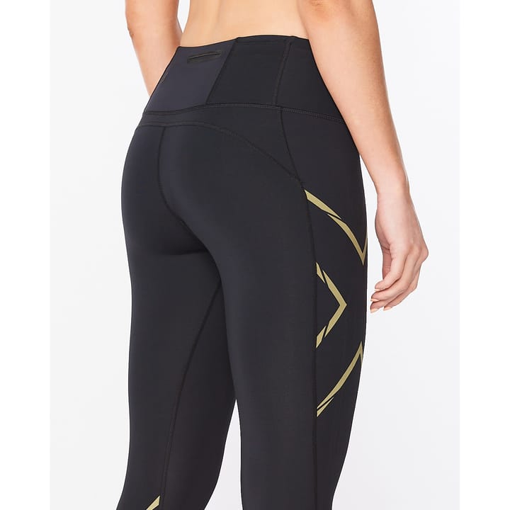 2XU Women's Light Speed Mid-Rise Compression Tights Black/Gold 2XU