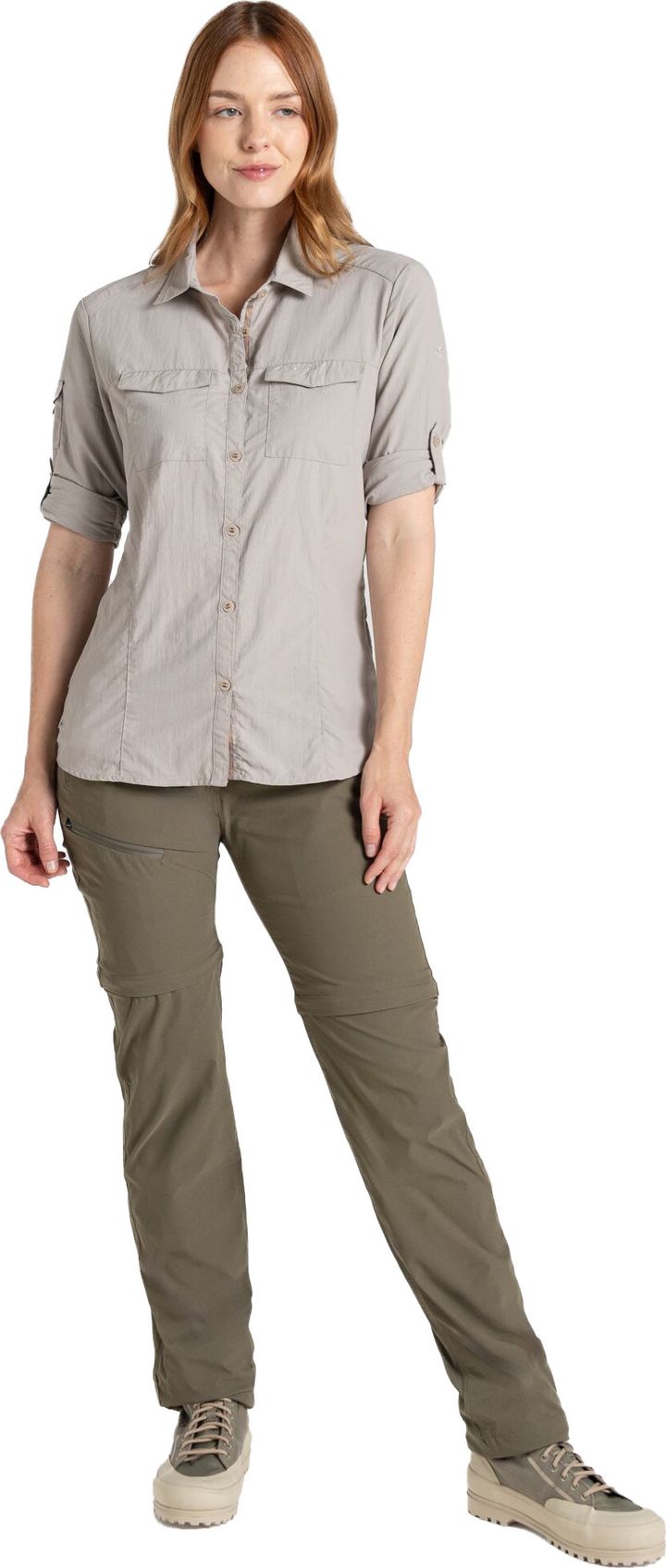 Craghoppers Women's Nosilife Adventure Long Sleeved Shirt III Soft Mushroom Craghoppers