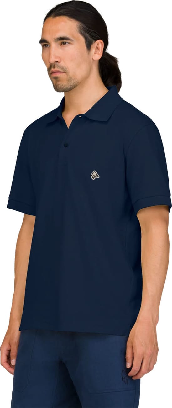 Norrøna Men's femund cotton Polo Shirt Navy Blazer Norrøna