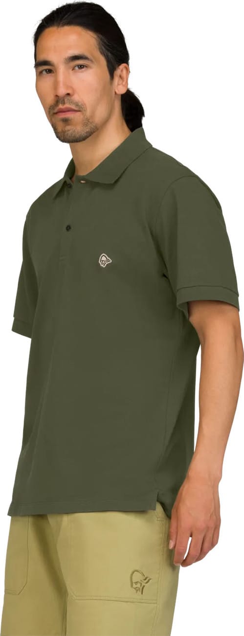 Norrøna Men's femund cotton Polo Shirt Olive Night Norrøna