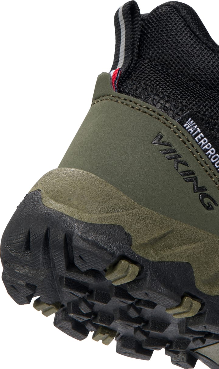 Viking Footwear Junior's Track Mid Waterproof 2v Olive Viking Footwear Viking Footwear Junior's Track Mid Waterproof 2v Olive Viking Footwear