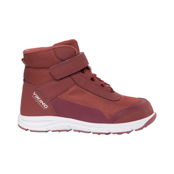 Viking Kids' Knapper Reflective Mid Waterproof 1V Dark Pink Viking Footwear