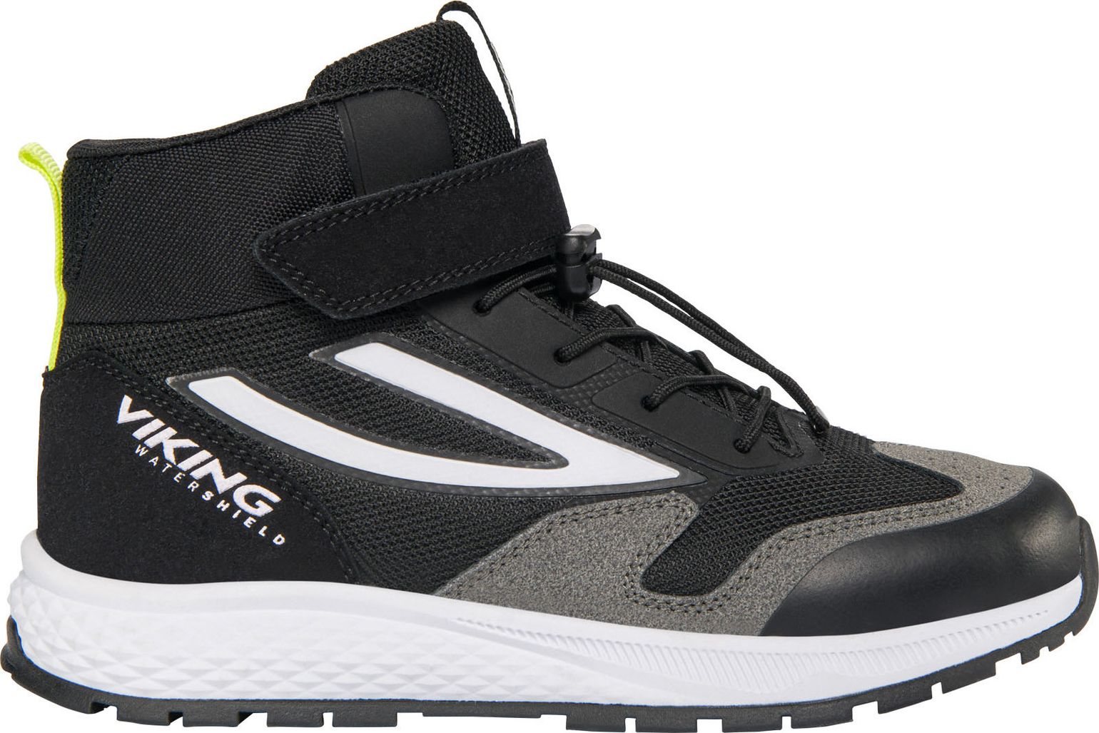 Viking Footwear Juniors' Century Mid Waterproof 1V Speedlace Black/Lime