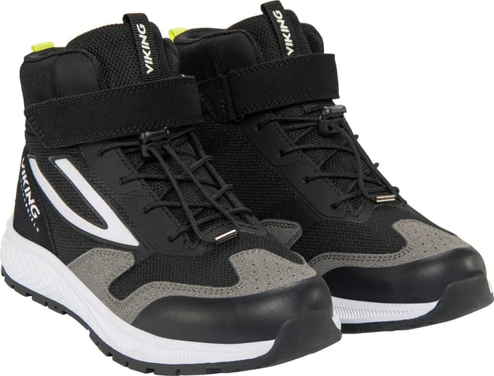 Viking Footwear Juniors' Century Mid Waterproof 1V Speedlace Black/Lime Viking Footwear