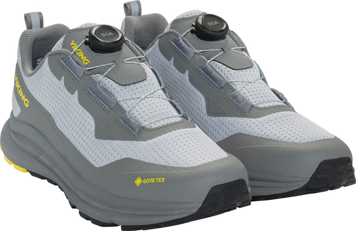 Viking Footwear Men's Motion Low Gore-Tex Boa  Light Grey/yellow Viking Footwear