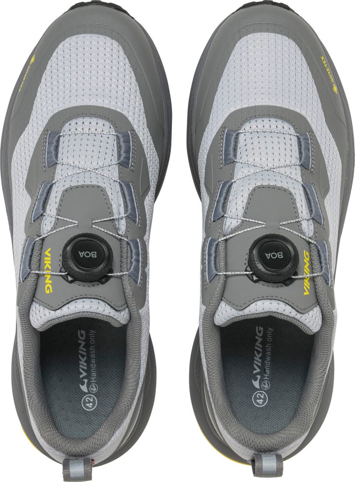Viking Footwear Men's Motion Low Gore-Tex Boa  Light Grey/yellow Viking Footwear