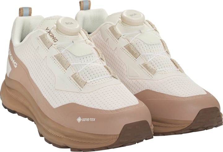 Viking Footwear Women's Motion Low GORE-TEX Boa Cream/brown Viking Footwear